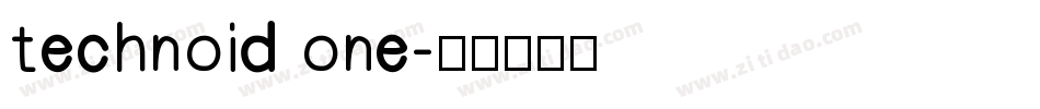 technoid one字体转换